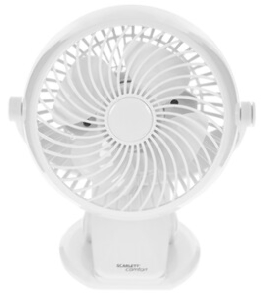 Вентилятор Scarlett SC-DF111S98 белый, настольный, 3.2 Вт, 1 скорость, 10 см