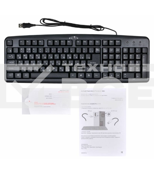 Клавиатура Oklick 100M/100M HW3 черный USB