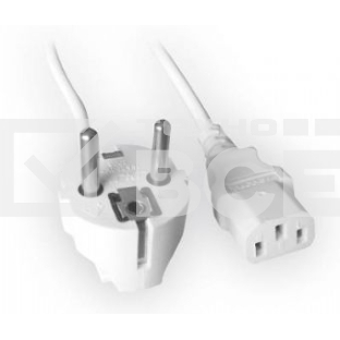 Кабель питания Gembird 1.8м, VDE(0.75мм), белый, с зазем., пакет PC-186W-VDE