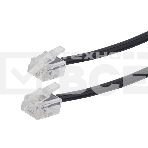 Кабель телефонный аппарат-розетка Cablexpert TC6P4C-5M-BK, 5 м черный, фото 1