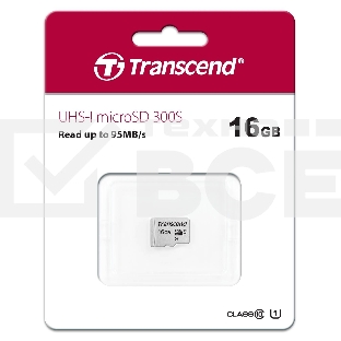 Флеш карта microSD 16GB Transcend microSDHC Class 10 UHS-1 U1, (без адаптера), TLC