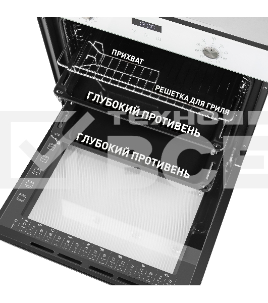 Электрический духовой шкаф Maunfeld EOEM.769W, встраиваемый