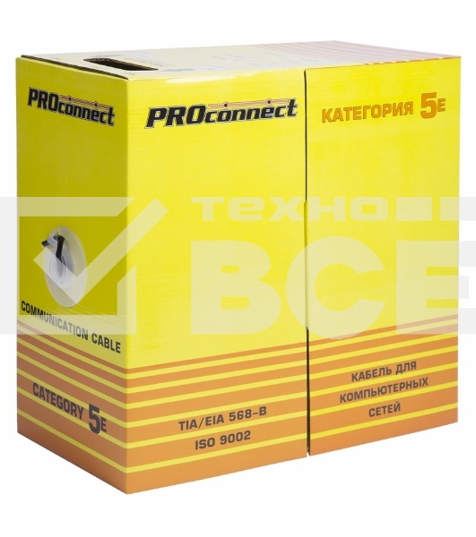 Кабель витая пара PROconnect UTP 4PR 24AWG, CAT5e наружный (OUTDOOR) (бухта 305 м)
