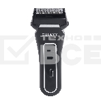 Электробритва Galaxy Line GL 4200, черный, аккумуляторная, сетки из ультратонкой японской стали, два независимых подвижных лезвия, плавающая головка, возможность промывки блока ножей и сеток, встроенный триммер для подравнивания висков, индикатор заряда, реверсная работа ножей, время непрерывной работы 45мин, дополнительный режущий блок и сетка в комплекте, щетка для чистки, фото2