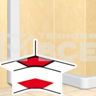 Угол внутренний Legrand 010602 Угол внутренний, переменный от 80° до 100°, для кабель-канала 80х50мм