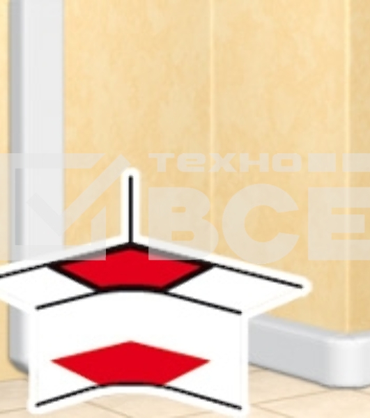 Угол внутренний Legrand 010602 Угол внутренний, переменный от 80° до 100°, для кабель-канала 80х50мм