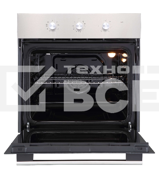 Духовой шкаф встраиваемый полноразмерный Evelux EO 620 X, 60 см, 8 режимов, 65л, нержавеющая сталь