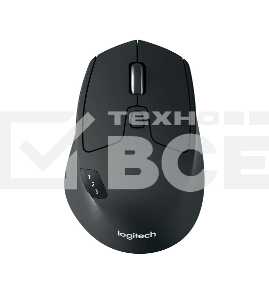 Мышь беспроводная Logitech M720 Triathlon черный, 1000 dpi, радиоканал, Bluetooth, USB, кнопки - 8
