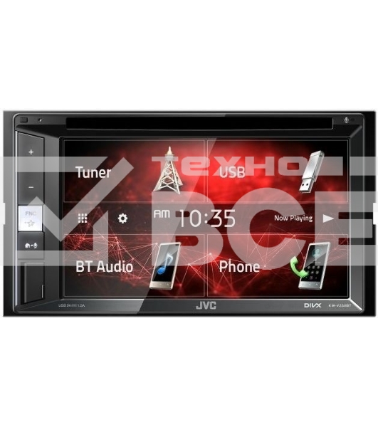 Автомагнитола CD DVD JVC KW-V250BTM 2DIN 4x50Вт