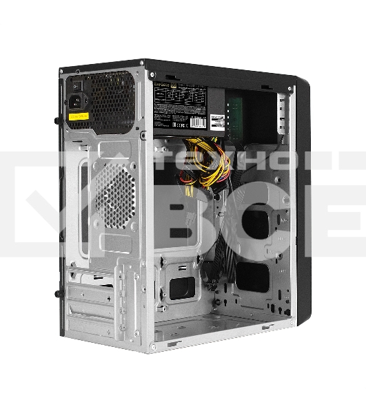 Компьютерный корпус Minitower ExeGate mEVO-7805-XP450 (mATX, БП XP450 с вент. 12см, 2*USB+1*USB3.0, аудио, черный, с 2*RGB подсветкой)