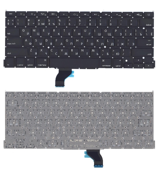 Клавиатура для ноутбука MacBook Pro 13' Retina A1502 2013+ черная плоский Enter