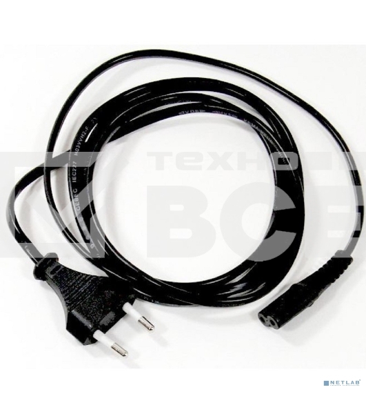 Кабель для аудио-видео техники IEC-320-C7--розетка 220V, 2-pin, 1,8м, медь, VCOM