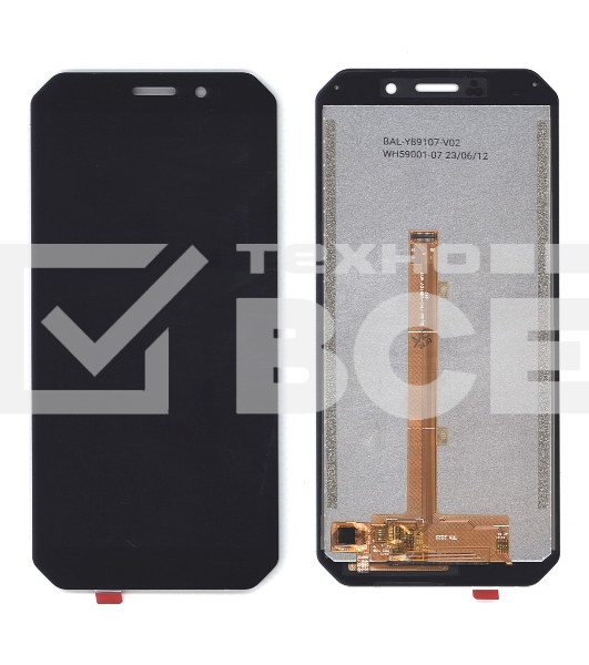 Дисплей для Doogee S51 в сборе с тачскрином черный