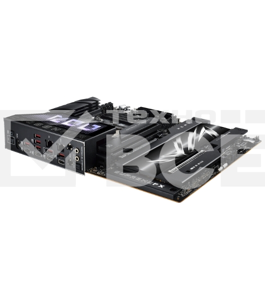 Материнская плата ASUS ROG CROSSHAIR X870E HERO, AM5, AMD X870E, 4xDDR5, 4xSATA, 5xM.2, 2xPCI-E 5.0 x16, 1xHDMI, 2xUSB-C (видео), 2x 5Gb LAN, 6xUSB-A 3.2 Gen 2, 2xUSB-C 3.2 Gen 2, 2xUSB4, 2x3.5 мм, 7.1, ATX