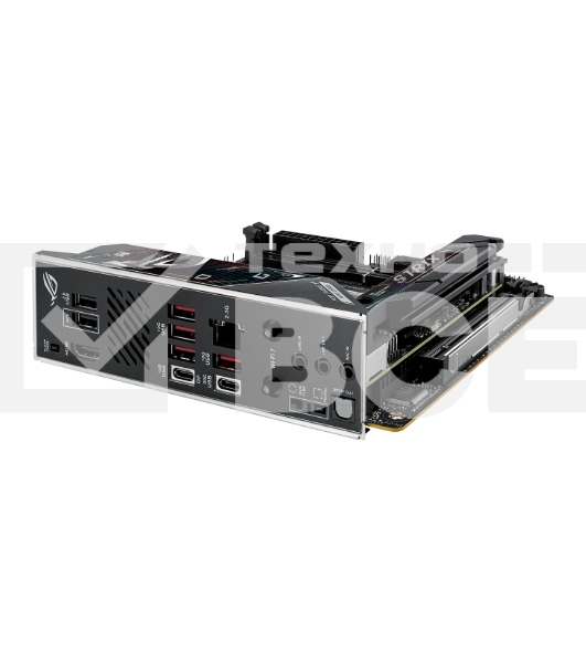 Материнская плата ASUS ROG STRIX B850-I GAMING WIFI, AM5, AMD B850, 2xDDR5, 2xM.2, 2xSATA, PCIe 4.0 x16, 1xHDMI, 1xUSB Type-C, 1x2.5Gb LAN, Wi-Fi 7, Bluetooth 5.4, 5xUSB-A 10Gbps , 1xUSB-C 20Gbps, 2xUSB-A 2.0, 3x3.5 мм, S/PDIF, 7.1, Mini-ITX