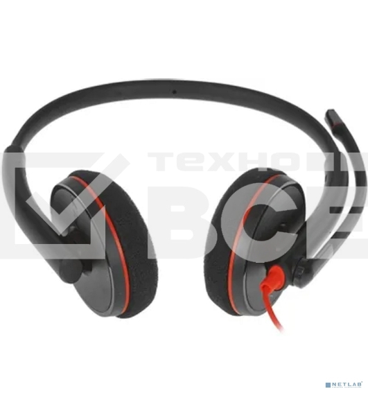 Гарнитура проводная Poly Blackwire 3220 Stereo USB-C Headset +USB-C/A Adapter (Bulk) черный