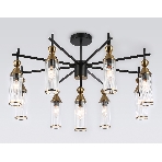 Люстра Ambrella light LH55258/9 BK/BS/CL черный/латунь/прозрачный E14*9 max 40W D770*530, фото8