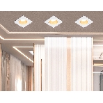 Встраиваемый точечный светильник Ambrella light TN102827 WH/GD белый/золото GU5.3 92*92*50, фото3