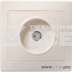 Розетка TV 1-м СП Кварта РТВ10-ККм IP20 крем. ИЭК EAK10-K33-DM, фото2