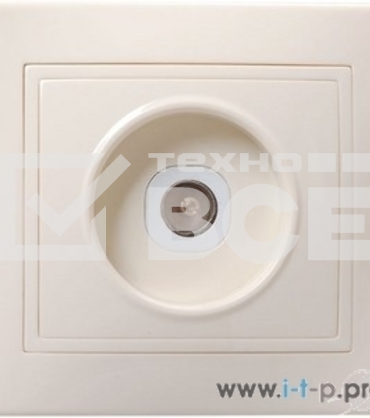 Розетка TV 1-м СП Кварта РТВ10-ККм IP20 крем. ИЭК EAK10-K33-DM