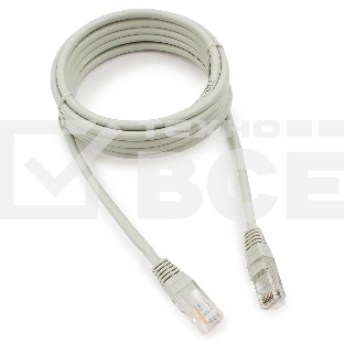 Патч-корд медный UTP Cablexpert PP10-3M кат.5e, 3м, литой, многожильный (серый)