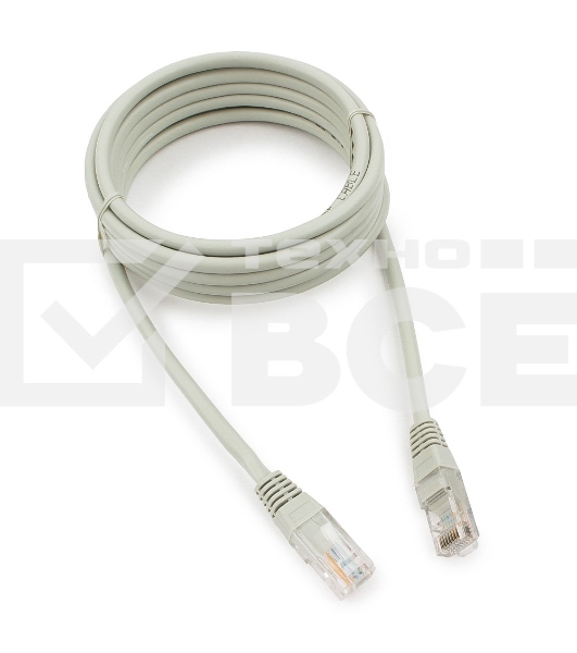 Патч-корд медный UTP Cablexpert PP10-3M кат.5e, 3м, литой, многожильный (серый)