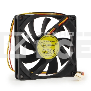 Вентилятор для корпуса Gembird D8015BM-3 черный, 80 мм, 2600 об/мин, 27 дБ, 3 pin