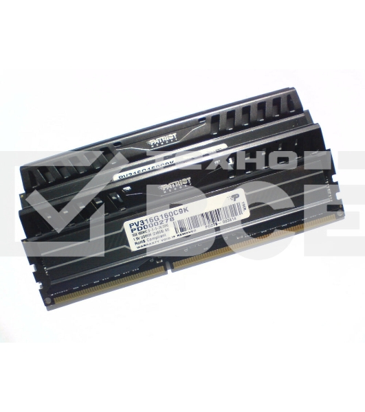 Оперативная память Patriot Viper 3, DDR3, 16GB (2x8 GB), 1600 MHz, CL9, радиатор, черный