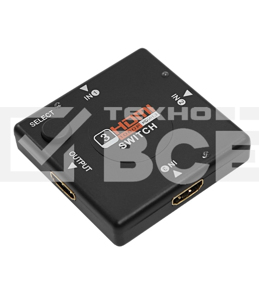 Переключатель гнездо HDMI на 3 гнезда HDMI, без питания, пластик  Rexant