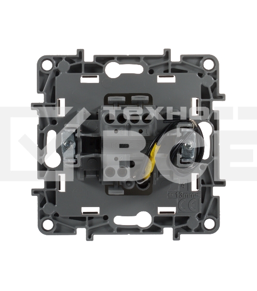 Переключатель с подсветкой, авт., 10AX, сл.кость ETIKA Переключатель с подсветкой, авт., 10AX, сл.кость