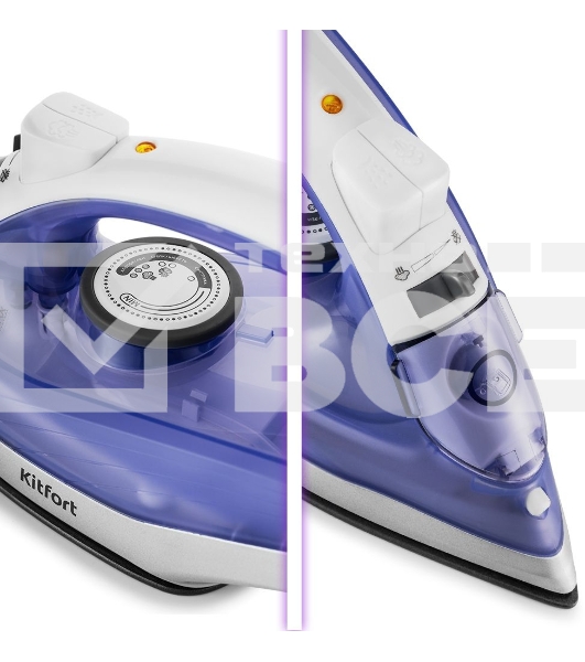 Утюг Kitfort KT-2603 1300Вт белый/фиолетовый
