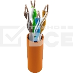 Кабель информационный NTSS NTSS-IN-UTP4-5Е-LSZH-OR кат.5E U/UTP 4X2X24AWG LSZH внутренний 305м оранжевый, фото3