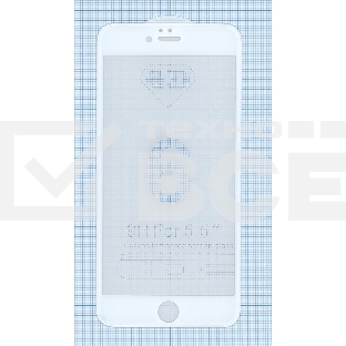 Защитное стекло 4D для Apple iPhone 6/6S Plus белый