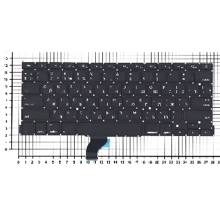 Клавиатура для ноутбука MacBook Pro 13' Retina A1502 2013+ черная плоский Enter