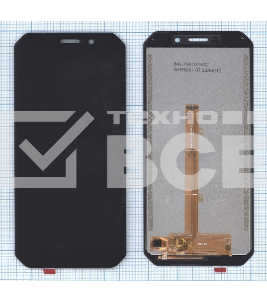 Дисплей для Doogee S51 в сборе с тачскрином черный