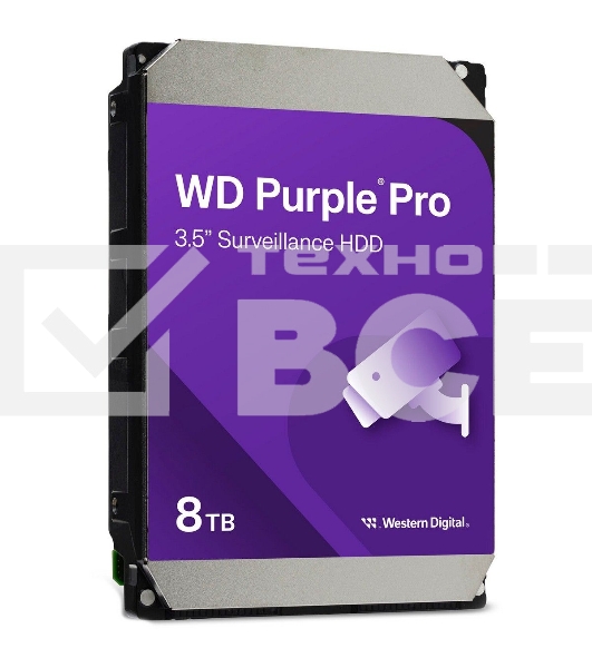 Жесткий диск HDD Western Digital Surveillance Purple Pro8TB 7200rpm SATA-III 256Mb 3.5