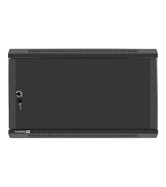 Шкаф телекоммуникационный 19' настенный 6U ExeGate EC-WM-6U.600.M.BLACK (19', 6U, 600x600x370 мм (ШхГхВ), передняя дверь металл, съемные боковые панели, пыле- и влагозащита IP23, черный RAL 9004)
