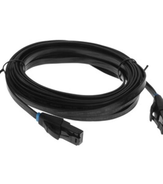 Патч-корд Vention прямой UTP cat.6a, RJ45 угол 90 - 15м. Черный