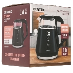 Чайник Centek CT-0019, 1100 Вт, стекло, черный и серебристый, фото17