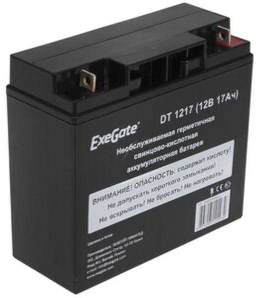 Батарея для ИБП ExeGate DT 1217 (12V 17Ah, клеммы F3 (болт М5 с гайкой))