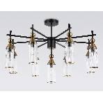 Люстра Ambrella light LH55258/9 BK/BS/CL черный/латунь/прозрачный E14*9 max 40W D770*530, фото7