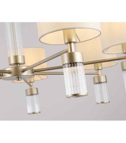Люстра Ambrella light LH71303/7 CGD/WH золото/белый E14/7 max 40W D860*740