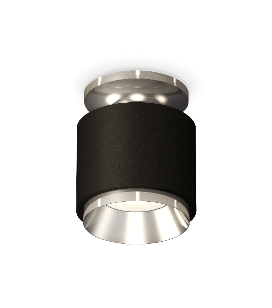 Светильник Ambrella Light XS7511080 SBK/PSL черный песок/серебро полированное MR16 GU5.3 (N7927, C7511, N7032)