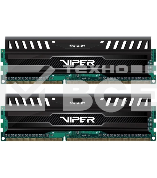 Оперативная память Patriot Viper 3, DDR3, 16GB (2x8 GB), 1866 MHz, CL10, радиатор, черный