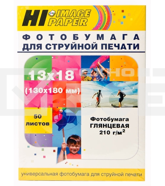 Фотобумага глянцевая односторонняя (Hi-image paper) 13x18, 210 г/м, 50 л.