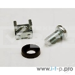 Монтажное оборудование Hyperline CNS-M6-16 Комплект винт M6, квадратная гайка, шайба (16 мм), фото2