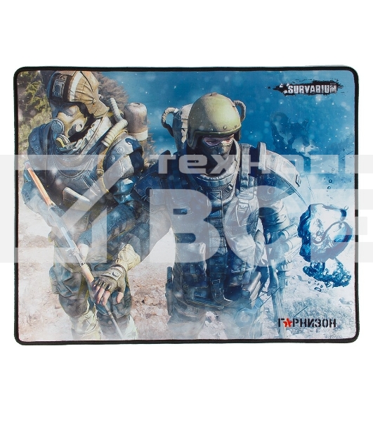 Коврик для мыши Гарнизон GMP-200, игровой, дизайн- игра Survarium, ткань/резина, размеры 437 x 350 x 3 мм