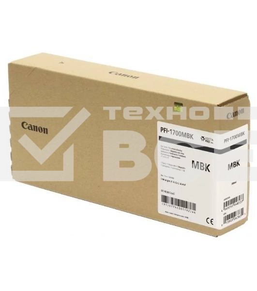 Картридж струйный Canon PFI-1700MBK матовый черный (700 мл) для Canon imagePROGRAF PRO-2000, PRO-4000, PRO-4000S, PRO-6000S