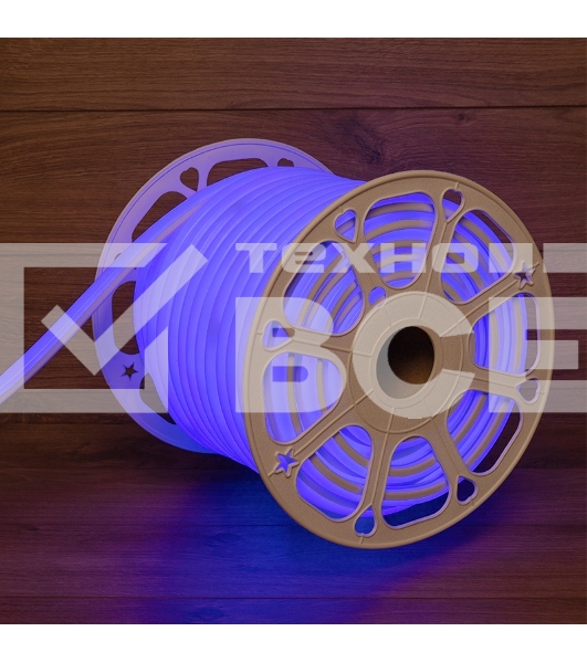 Гибкий неон LED SMD, форма – D, 16х16 мм, синий, 120 LED/м, бухта 50 м