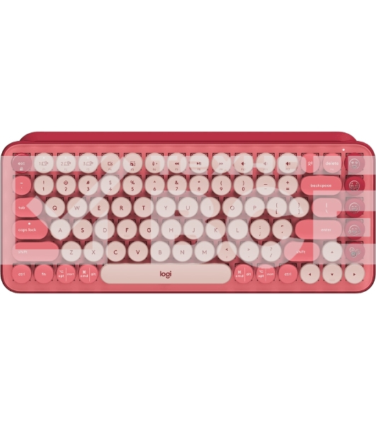 Клавиатура беспроводная Logitech POP KEYS, Heartbreaker Rose (M/N: YR0080/CU0021)